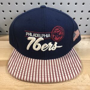 Philadelphia 76ers NBA Basketball Mitchell & Ness Snap Back Retro Cap EUC Hat